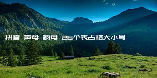 拼音 声母 韵母 26个表占格大小写